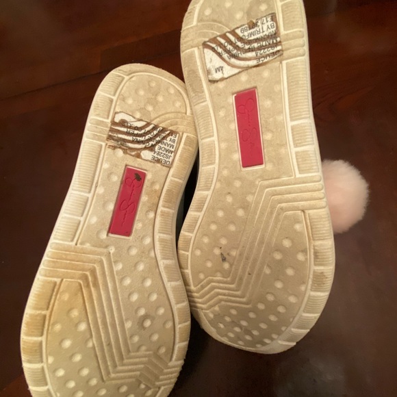 Jessica Simpson Girls Pom Pom Silver Tennis Shoes - Picture 4 of 5
